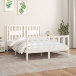 vidaXL Cadre de lit sans matelas blanc bois de pin massif 120x200 cm