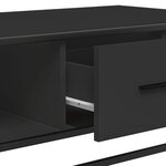 vidaXL Table basse noir 100x57x35 cm bois d'ingénierie et métal