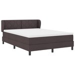 Lit coffre avec matelas vidaXL Marron foncé 160x200 cm en tissu