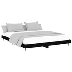 vidaXL Cadre de lit sans matelas noir 180x200 cm bois d'ingénierie