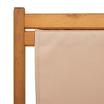 vidaXL Chaises de plage pliantes lot de 2 taupe tissu et bois massif