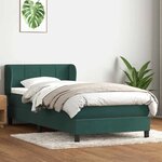 vidaXL Sommier à lattes de lit et matelas vert foncé 80x220 cm velours