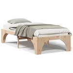vidaXL Cadre de lit surélevé avec stockage Marron Bois massif en pin