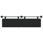 vidaXL Tête de lit suspendue Noir tissu
