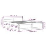 vidaXL Cadre de lit sans matelas avec tiroirs blanc 140x190 cm