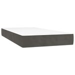 vidaXL Sommier à lattes de lit et matelas gris foncé 120x190cm velours