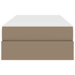 vidaXL Lit avec rangement et matelas 2 Pièces Cappuccino Cuir