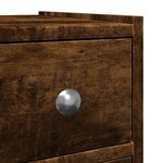 vidaXL Armoire de salle de bain étroite avec roulettes chêne fumé