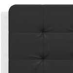 vidaXL Lit avec matelas blanc et noir 120x200 cm similicuir