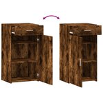 vidaXL Buffet chêne fumé 50x42 5x93 cm bois d'ingénierie