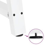 vidaXL Pieds de table à manger en forme de A  2 pièces  blanc  50 x (72-73) cm  acier