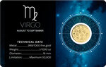 Monnaie VIRGO Zodiac Signs 1/1000 Oz Medaille Or