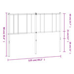 vidaXL Tête de lit métal blanc 120 cm