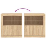 vidaXL Buffet avec lumières LED chêne sonoma 60 5x37x67 cm