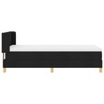 vidaXL Lit à ressorts avec matelas noir 90x200 cm en tissu