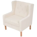 vidaXL Ensemble de canapés 2 Pièces tissu blanc crème