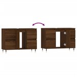 vidaXL Armoire salle de bain chêne marron 80x33x60cm bois d'ingénierie