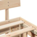 vidaXL Cadre de lit avec tête de lit Naturel 75 x 190 cm Pin massif