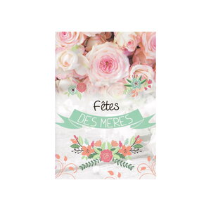 Carte de voeux - bonne fête maman - modèle : bouquet de roses ii
