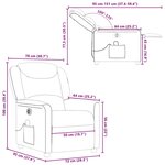 vidaXL Fauteuil de massage inclinable électrique Rouge bordeaux Tissu