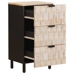 vidaXL Buffet avec tiroir Finition Lavage Blanc 40 x 33 x 75 cm