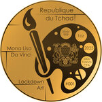 Pièce de monnaie en Argent 5000 Francs g 31.1 (1 oz) Millésime 2023 Lockdown Art MONA LISA