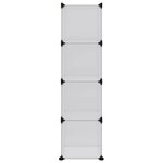 vidaXL Cubes de rangement 12 Pièces avec portes Transparent PP