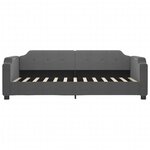 vidaXL Lit de jour avec gigogne sans matelas gris foncé 90x200 cm