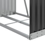 vidaXL Porte-bûches Anthracite 80x45x120 cm Acier galvanisé