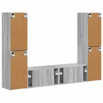 vidaXL Ensemble meuble TV 6 Pièces Gris Sonoma Bois d'ingénierie