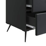 vidaXL Cabinet de chevet Noir 43 x 41 x 66 5 cm Bois d'ingénierie