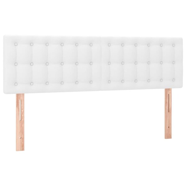 vidaXL Têtes de lit 2 Pièces Blanc 72x5x78/88 cm Similicuir
