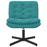 vidaXL Fauteuil relaxant pivotant Turquoise 63 x 75 x 76 cm Velours