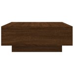 vidaXL Table basse avec lumières LED chêne marron 80x80x31 cm
