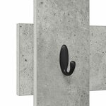 vidaXL Porte-manteau mural Gris béton 60 x 3 x 82 cm Bois d'ingénierie