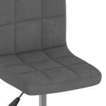 vidaXL Chaise pivotante de salle à manger Gris foncé Velours