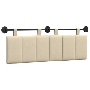 vidaXL Tête de lit suspendue Crème tissu