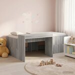 vidaXL Lit haut pour enfants avec bureau Sonoma gris Bois d'ingénierie
