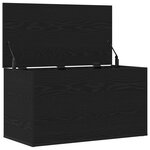 Coffre de rangement vidaXL Noir Chêne 84x42x46 cm en bois d'ingénierie