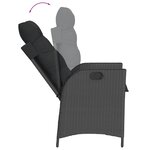 vidaXL Ensemble à manger de jardin coussins 5Pièces Noir Résine tressée