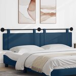 vidaXL Tête de lit suspendue Bleu Tissu