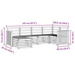 vidaXL Ensemble de canapés d'extérieur 6 pc Naturel Polyester