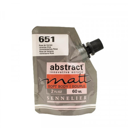 Peinture acrylique abstract matt - rose de venise - sachet 60ml - sennelier