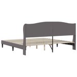 vidaXL Cadre de lit avec tête de lit Gris 200 x 200 cm Simili cuir