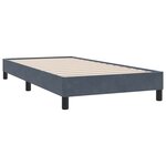 vidaXL Cadre de lit sans matelas gris foncé 100x220 cm velours