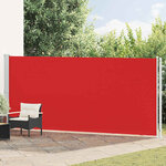 vidaXL Auvent latéral rétractable de patio 180x600 cm Rouge