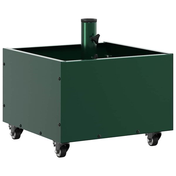 vidaXL Base de parasol avec jardinière Vert 45 x 45 x 45 cm Acier