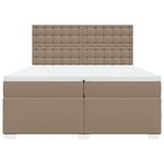 vidaXL Sommier à lattes de lit avec matelas Cappuccino 200x200 cm
