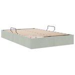 vidaXL Cadre de lit ottoman Gris clair 120 x 200 cm Velours