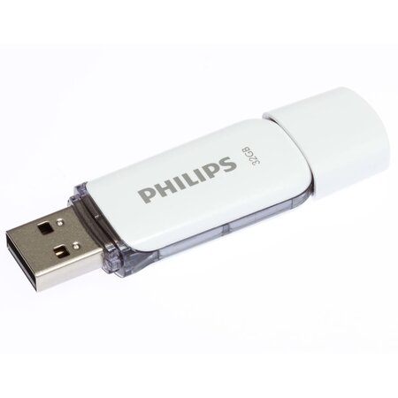 Philips clés usb 2.0 snow 32 go 2 pièces blanc et gris